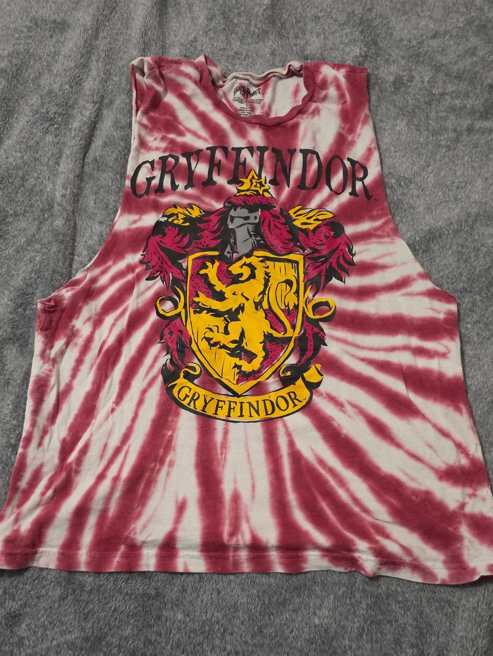 Gryffindor Tie-Dye Muscle Tee - Red & White
